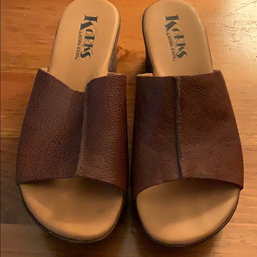 Kork ease brown wedge